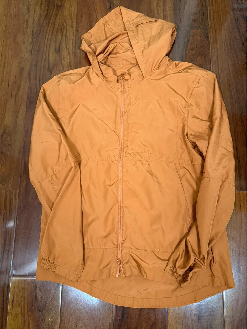 Outerknown Men's Adios Windbreaker Orange/Black  Rain Light Jacket Size Large